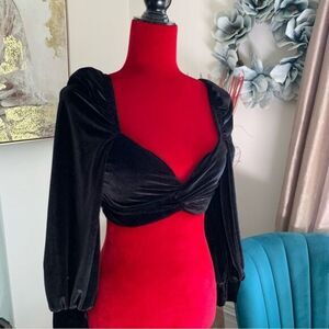VELVET CROP TOP